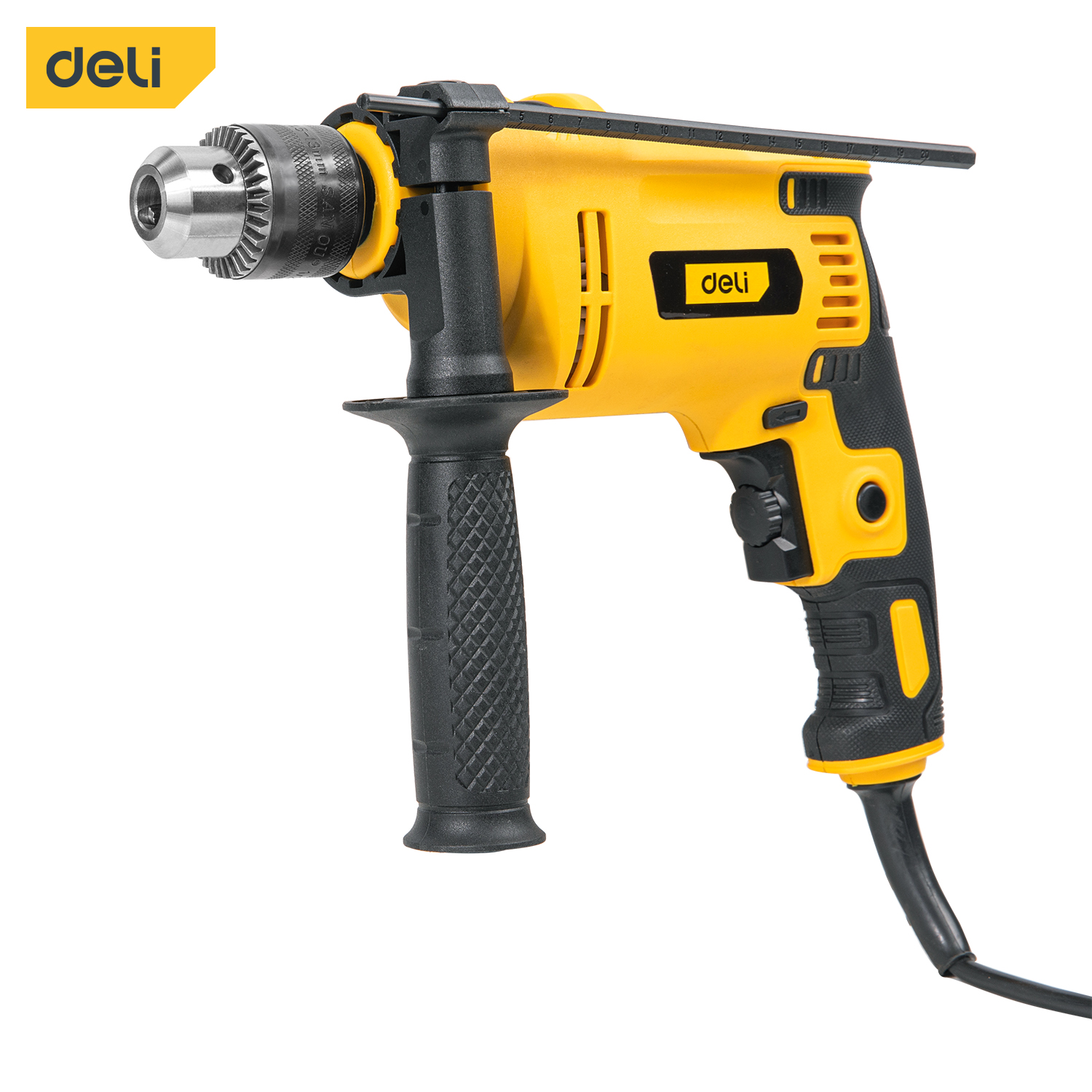 Portable electric drill with light for screws